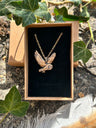 The Twilight messenger - Silver Barn Owl Pendant
